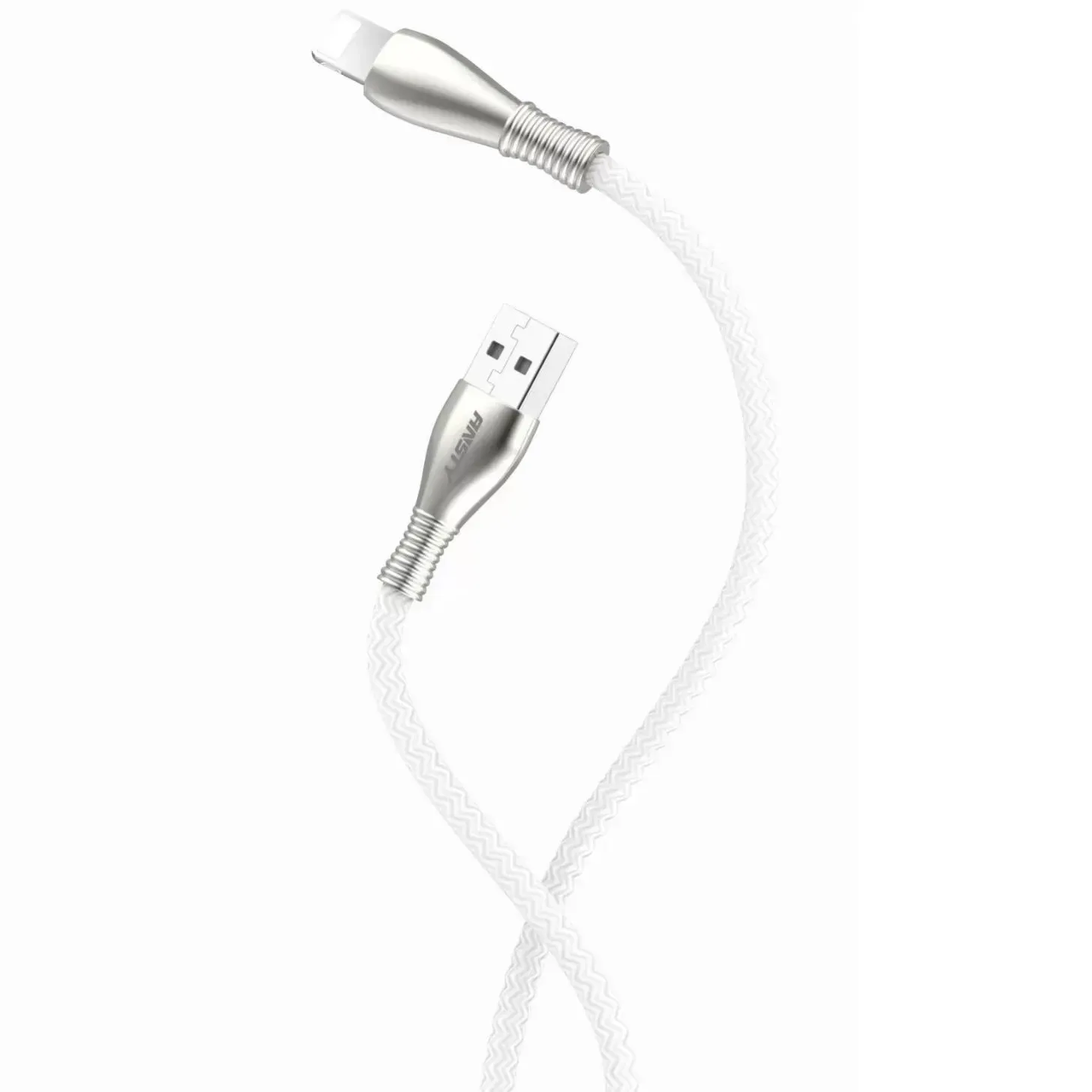 Кабель ANSTY SI-006 Lightning Nylon 3A 1M White, фото 1