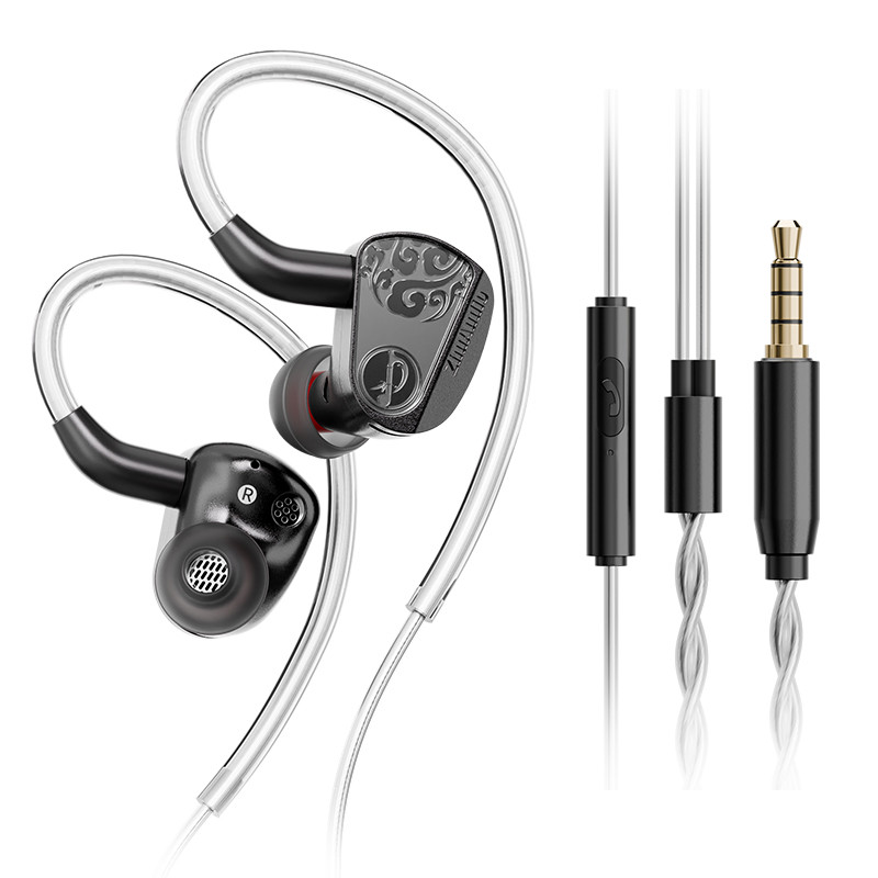 ⇒ Zhulinniao JingHong Z3 2025 (Black / 3.5 / mic.) - динамічні ігрові 2-х драйверні IEM навушники (2DD), фото 1