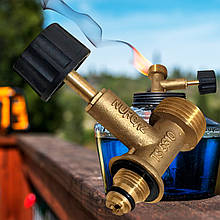 Портативний латунний заправний кран-перехідник на турецький балон 1811 "Nurgaz" (JS)