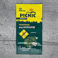 Репеллент Picnic Family пластинки для фумигатора от комаров 10 шт