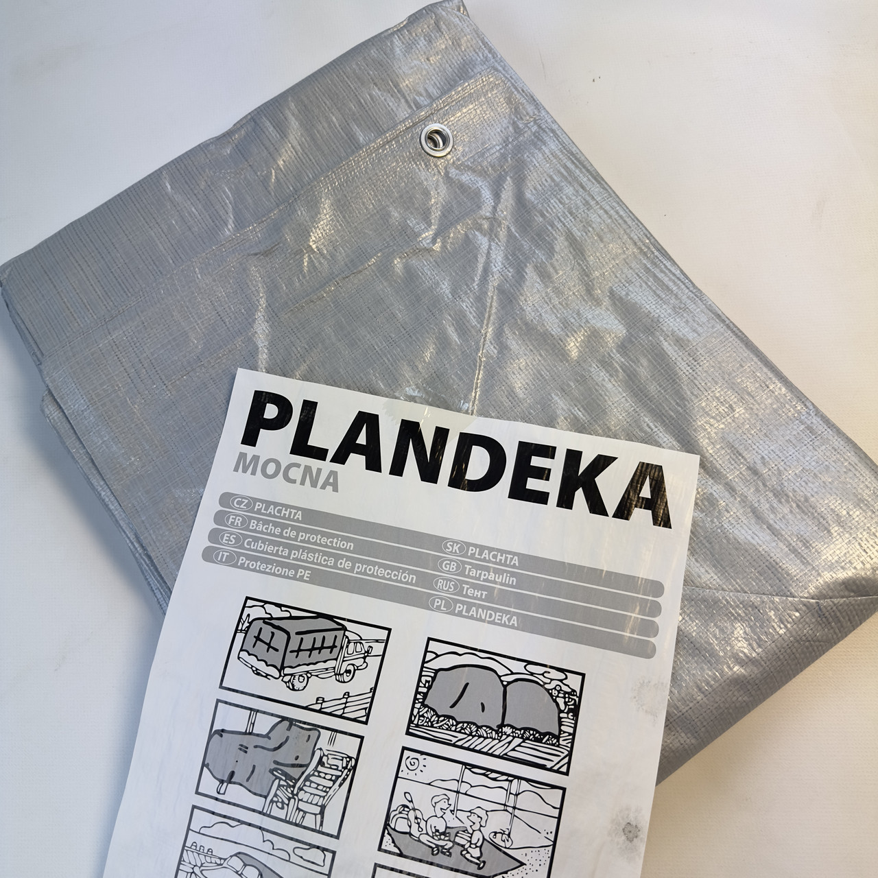 Тент Plandeka Мосhnа 110 гр/м2 Сірий 2х3 м Армований тент для укриття, фото 1