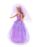 Лялька Defa Lucy 8253 у бальному платті з фатою і короною, підставка для ляльки, фото 2