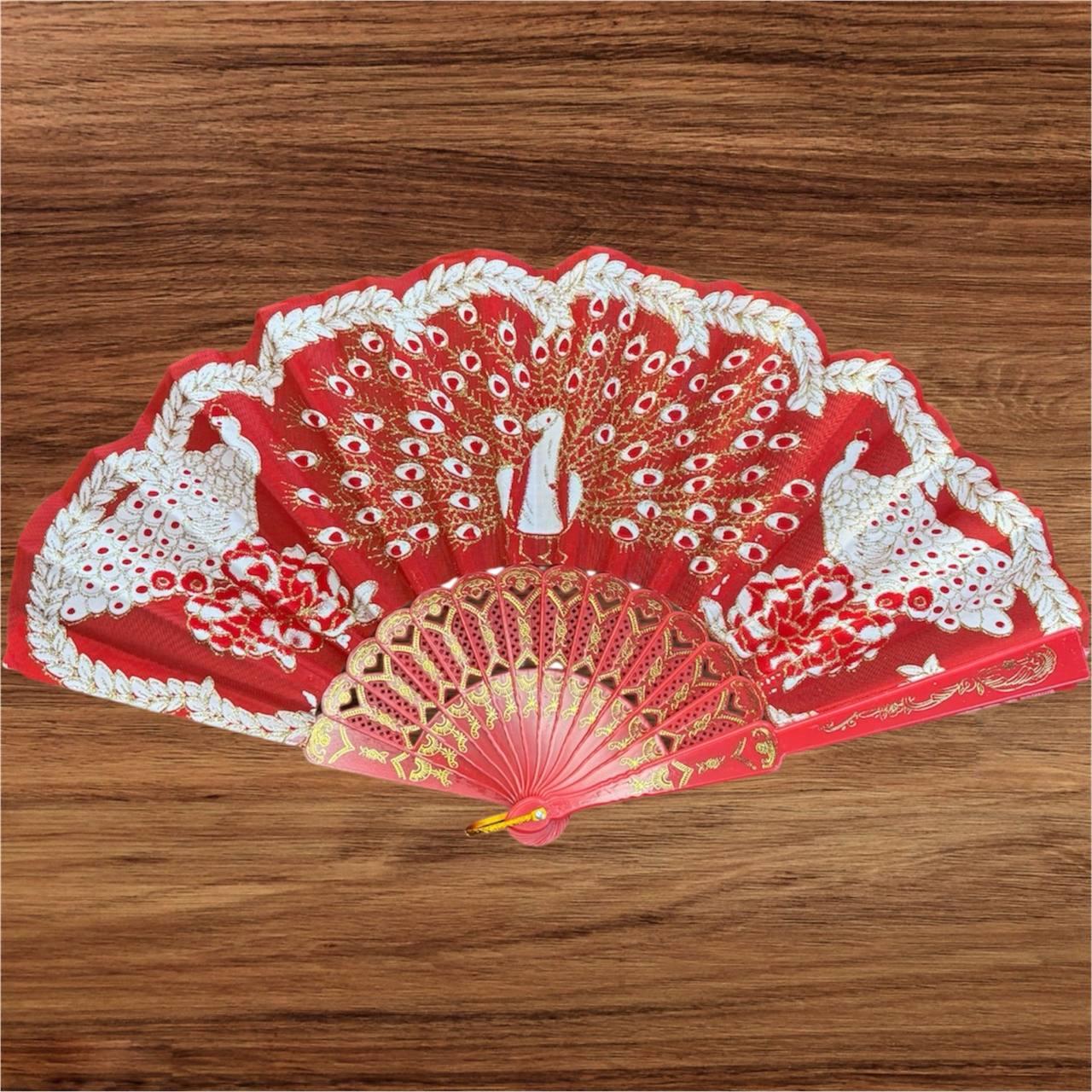 Віяло складне, кишенькове тканинне одностороннє, фото 1