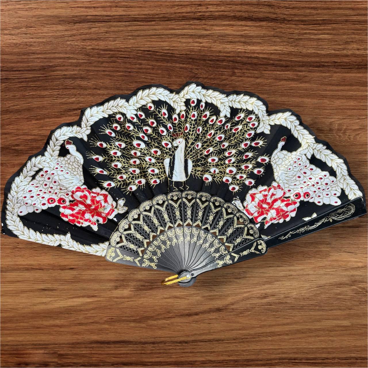 Віяло складне, кишенькове тканинне одностороннє, фото 1