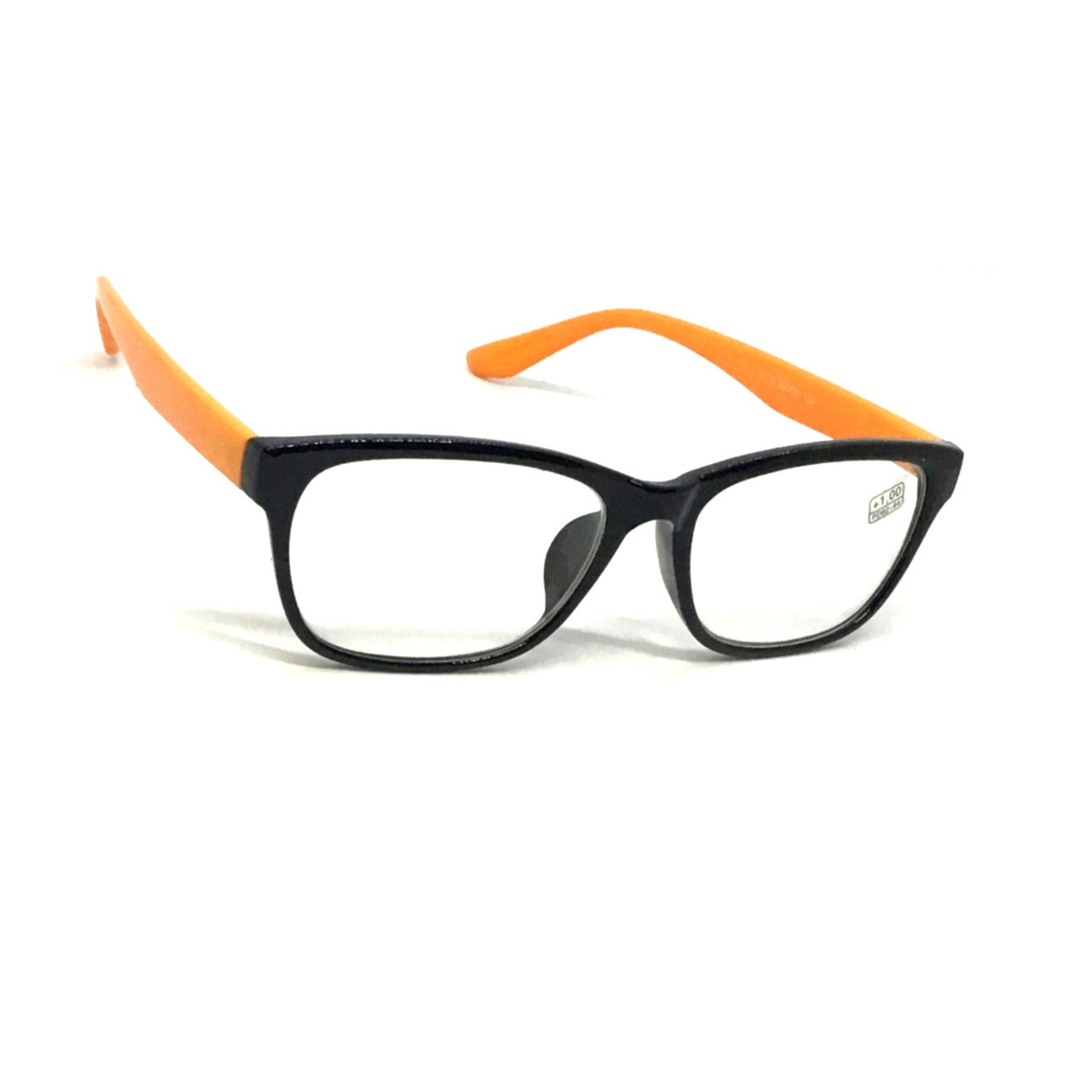 Пластикові окуляри 6176 чорно-помаранчеві