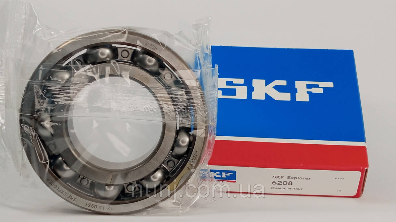 Підшипник 6208 SKF (208) розміри: 40*80*18 кульковий радіальний, фото 1
