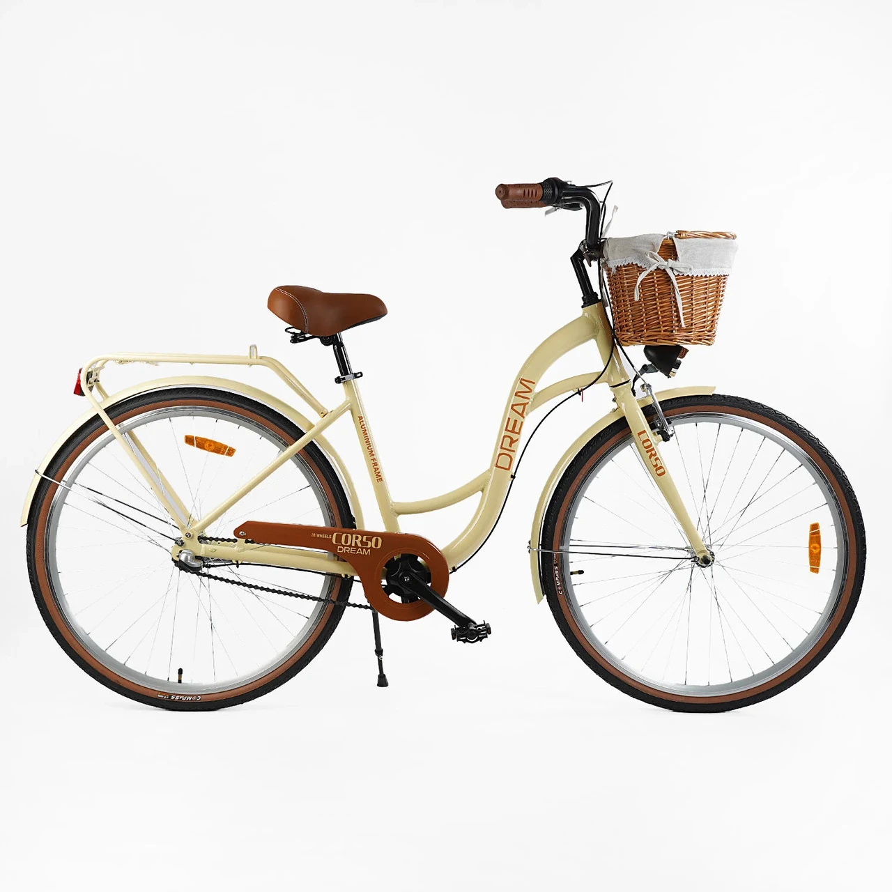 Велосипед міський Corso "Dream" DM-28012 + КОШИК  обладнання Shimano Nexus-3, 3 швидкості, алюмінієва рама, кошик, фара, фото 1