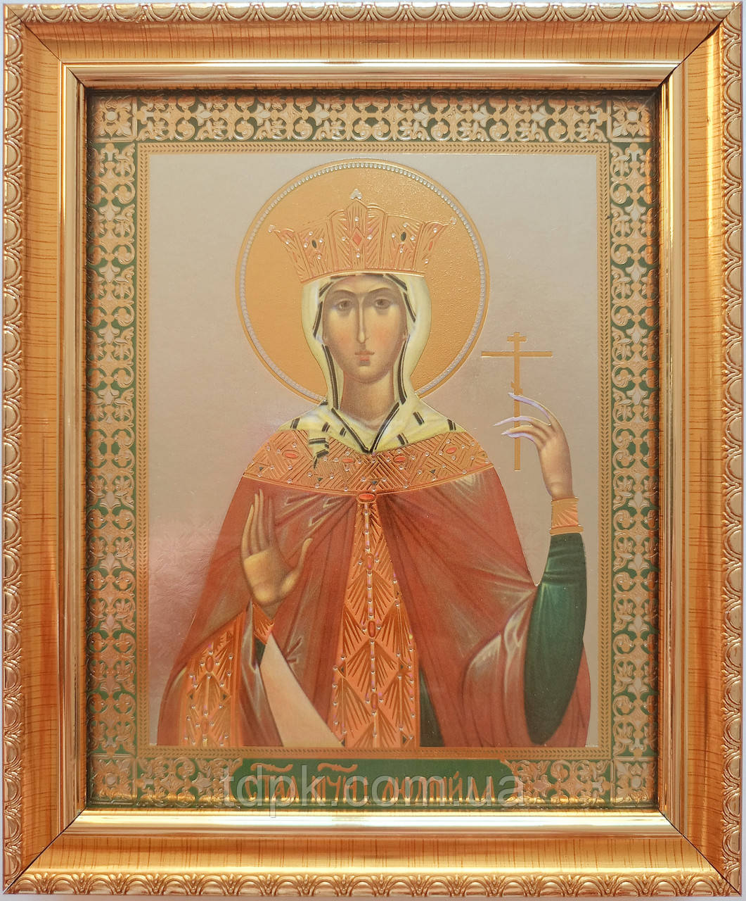 Ікона св. мчц. Людмили 17 х 20 см., фото 1