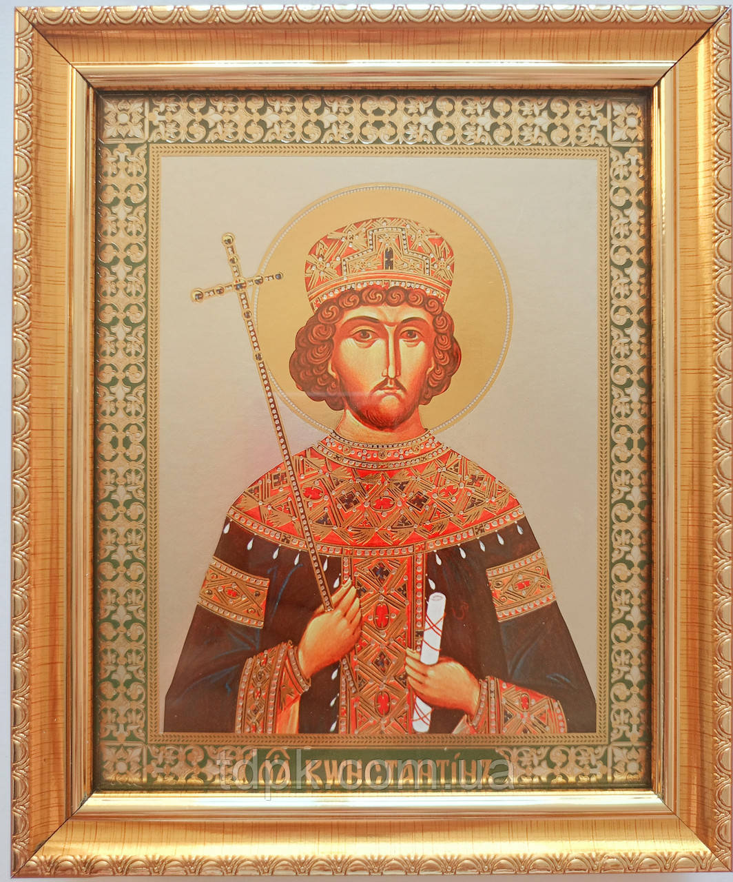 Ікона св. рівноап. Костянтин 17 х 20 см., фото 1