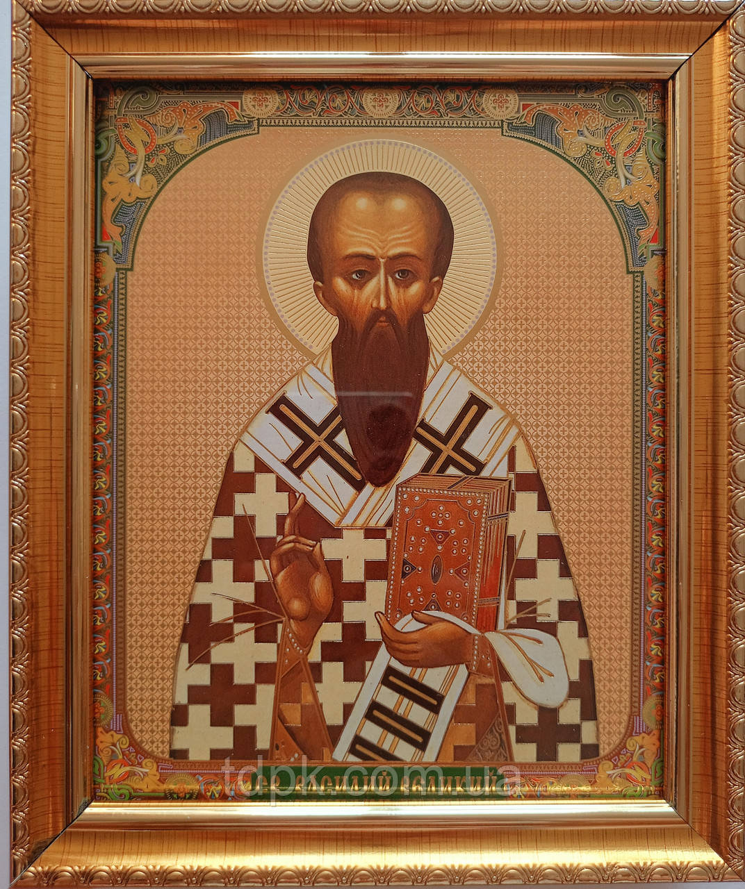 Ікона свт. Василій Великий 17 х 20 см., фото 1