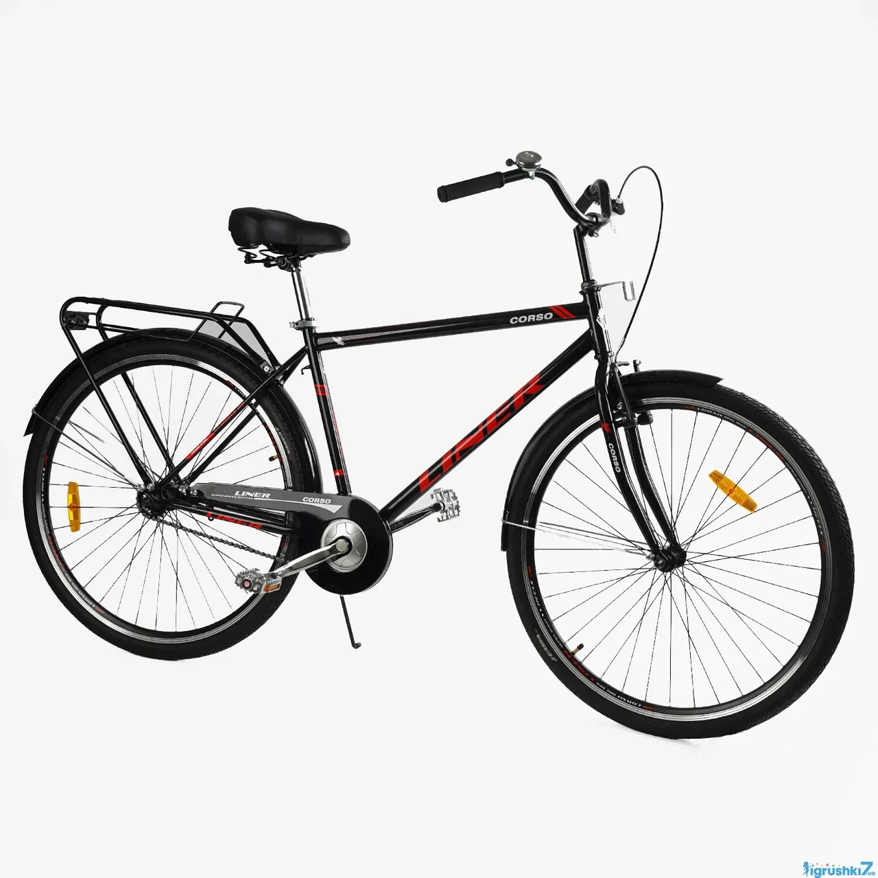 Велосипед міський Corso "Liner" LN-28650  одношвидкісний, сталева рама 19’’, багажник, фото 1