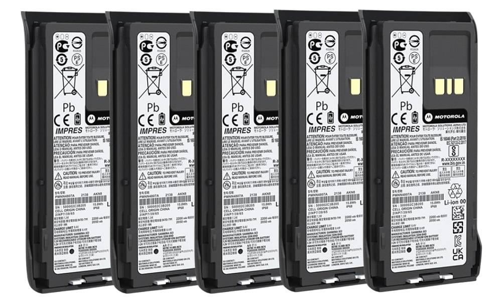 Комплект 5 шт Акумулятор PMNN4807A для рацій Motorola R7/R7A 2200 mAh 7.4В, фото 1