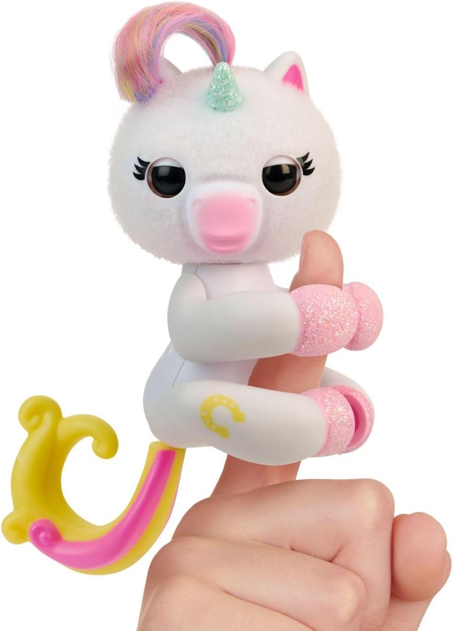 Єдиноріг Baby Unicorn  фінгерлінгс fingerlings 70+ Sounds & Reactions Lulu (White)