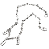 Кольє чокер із колючого дроту з лезами кулон лезо підвіска, фото 3