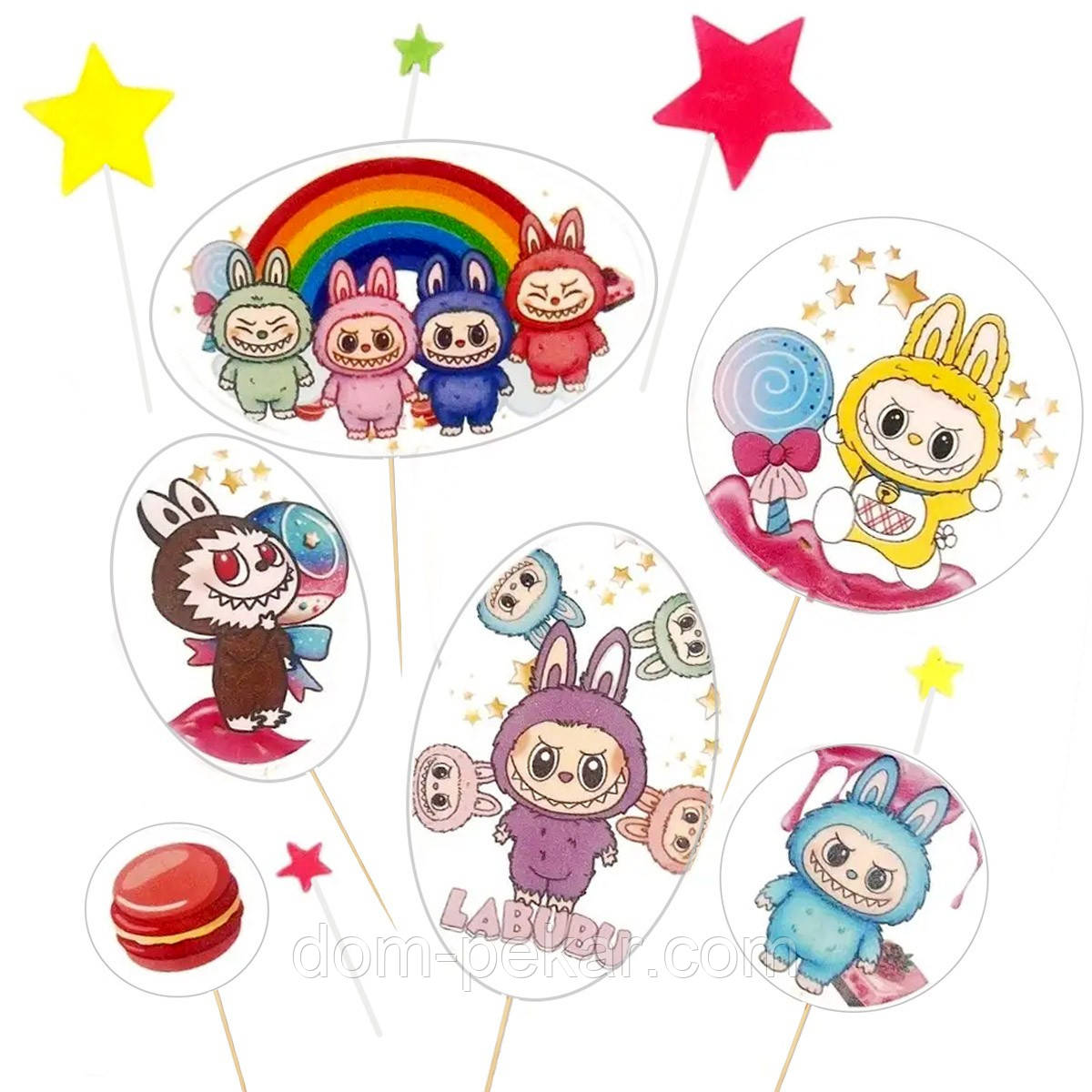 СЛАДО топпери для капкейків Лабубу