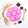 Силіконова форма Лапки для випікання желе цукерок мила свічок SAM-9033 рожевий, фото 3