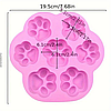 Силіконова форма Лапки для випікання желе цукерок мила свічок SAM-9033 рожевий, фото 2