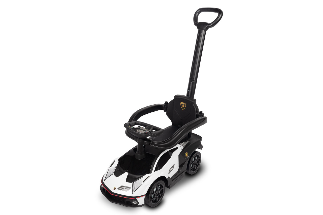 Машинка для катання Caretero (Toyz) Lamborghini Essenza з батьківською ручкою White