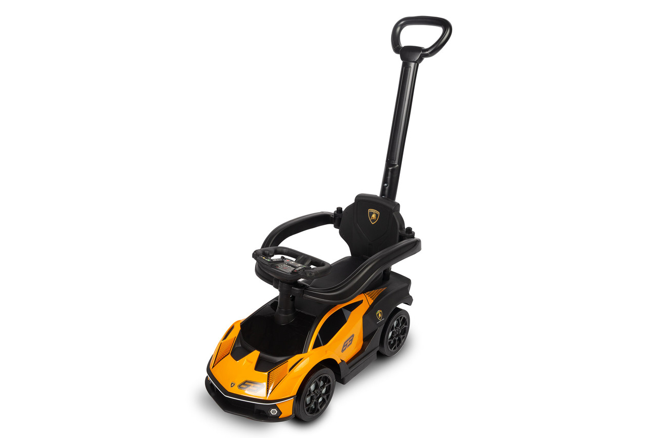 Машинка для катання Caretero (Toyz) Lamborghini Essenza з батьківською ручкою Orange, фото 1