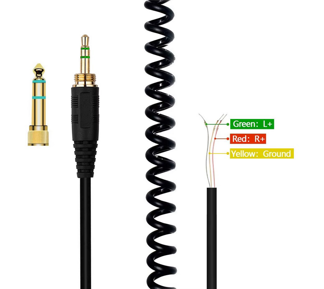 Вітий кабель-провід для навушників KOSS UR-30 Minelab металошукача, фото 1