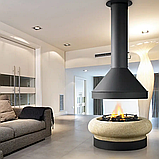 Камін центральний на дровах Traforart Zeus Central без скла, фото 2
