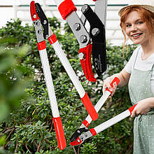 Садовий класичний професійний гілкоріз для дерев та кущів з подовженими ручками 1051 B (JS)