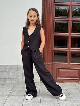 Шкільна форма для дівчинки жилет і брюки рр.122, 128, 134, 140, 146 , 152