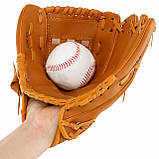 Набір для бейсболу 3в1 (бита, пастка, м'яч) SP-Sport Чорний C-1163-02, фото 4