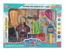 Набор игровой врача "Анатомия человека" A-Toys 20 элементов, мед. оборудование, в коробке (3305 В)