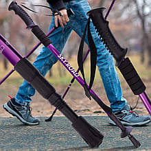 Трекінгова телескопічна палиця для скандинавської ходьби ENERGIA Фіолетовий