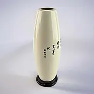 Керамічна ваза з півоніями та каліграфією, 26 см, фото 4