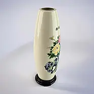 Керамічна ваза з півоніями та каліграфією, 26 см, фото 5