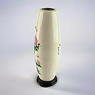 Керамічна ваза з півоніями та каліграфією, 26 см, фото 6