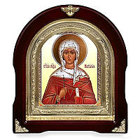 Ікона Свята Мучениця Наталія, лік 15х18 см, у темному дерев'яному кіоті, арка