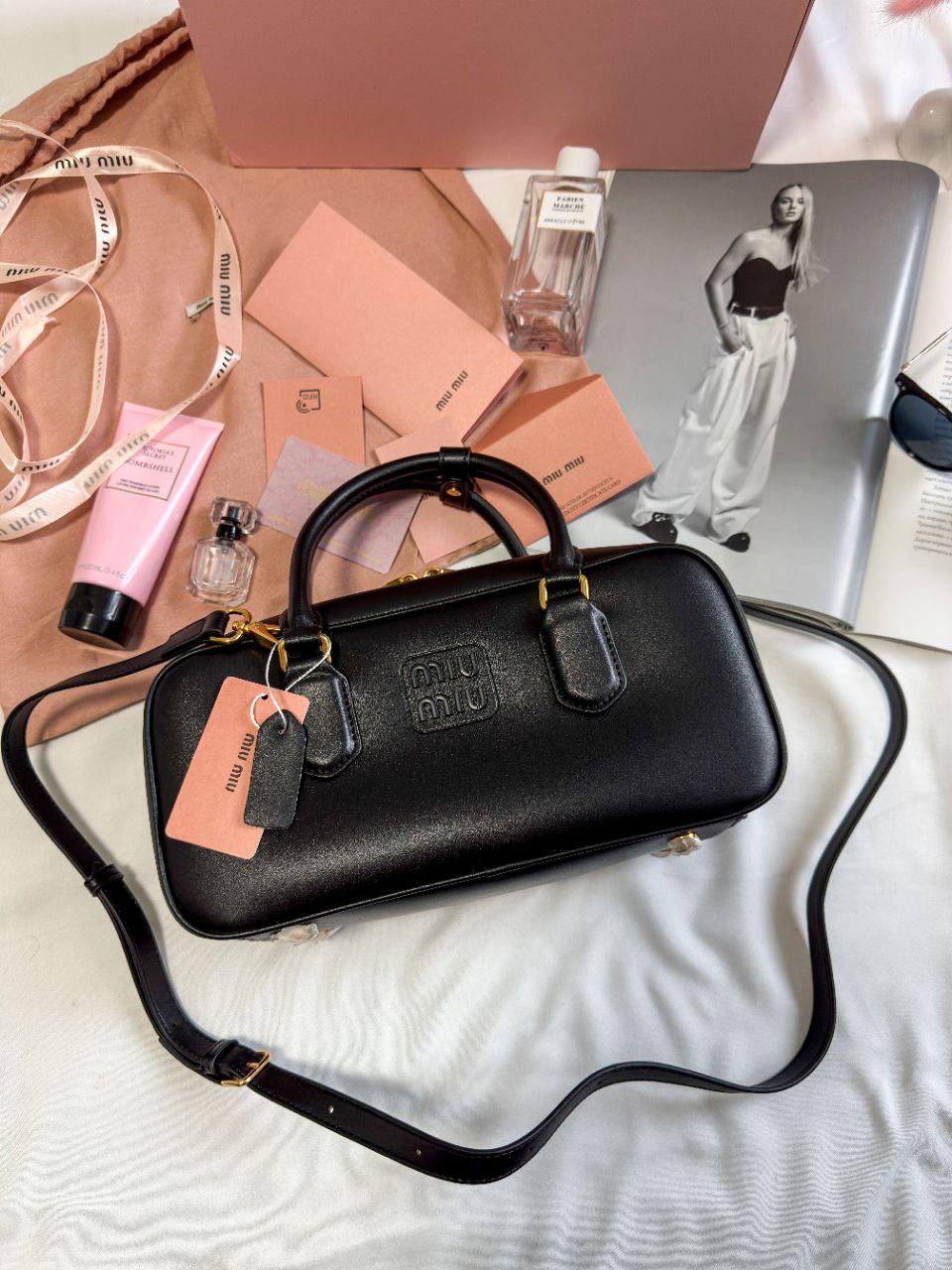 Miu Miu Arcadie Leather Bag Black, фото 1