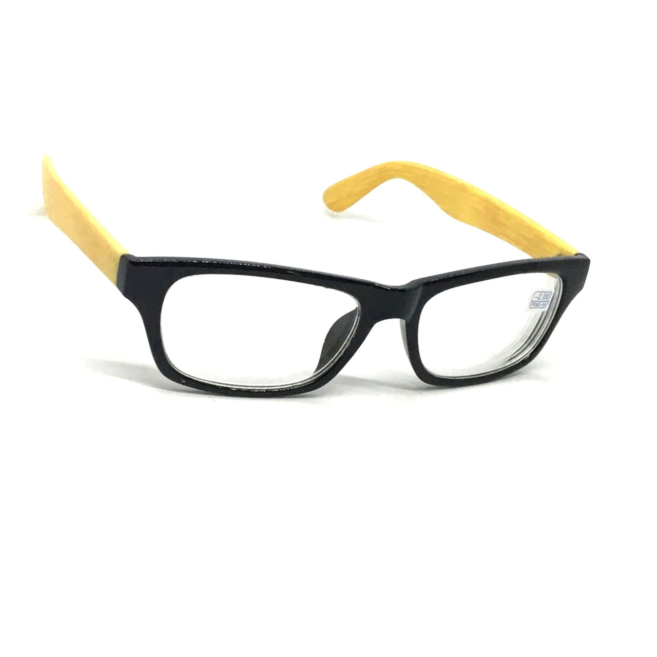 Пластикові окуляри 6167 чорно-жовті
