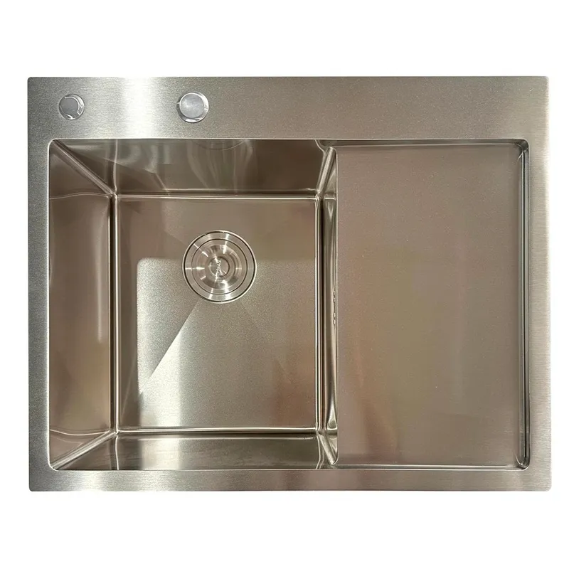 Мийка з нержавіючої сталі Mixxus MH6350L Nano-Silver (3.0/0.8) колір нержавійка (MI7044), фото 1