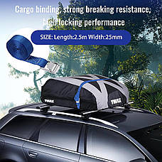 Ремінь для кріплення вантажу Auto Assistance 4 м /2,5 мм AA-001B синій, фото 5