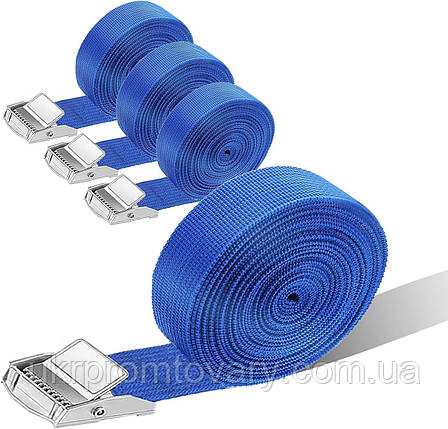 Ремінь для кріплення вантажу Auto Assistance 4 м /2,5 мм AA-001B синій, фото 1