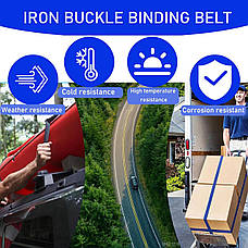 Ремінь для кріплення вантажу Auto Assistance 4 м /2,5 мм AA-001B синій, фото 2