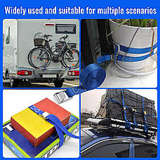 Ремінь для кріплення вантажу Auto Assistance 4 м /2,5 мм AA-001B синій, фото 4