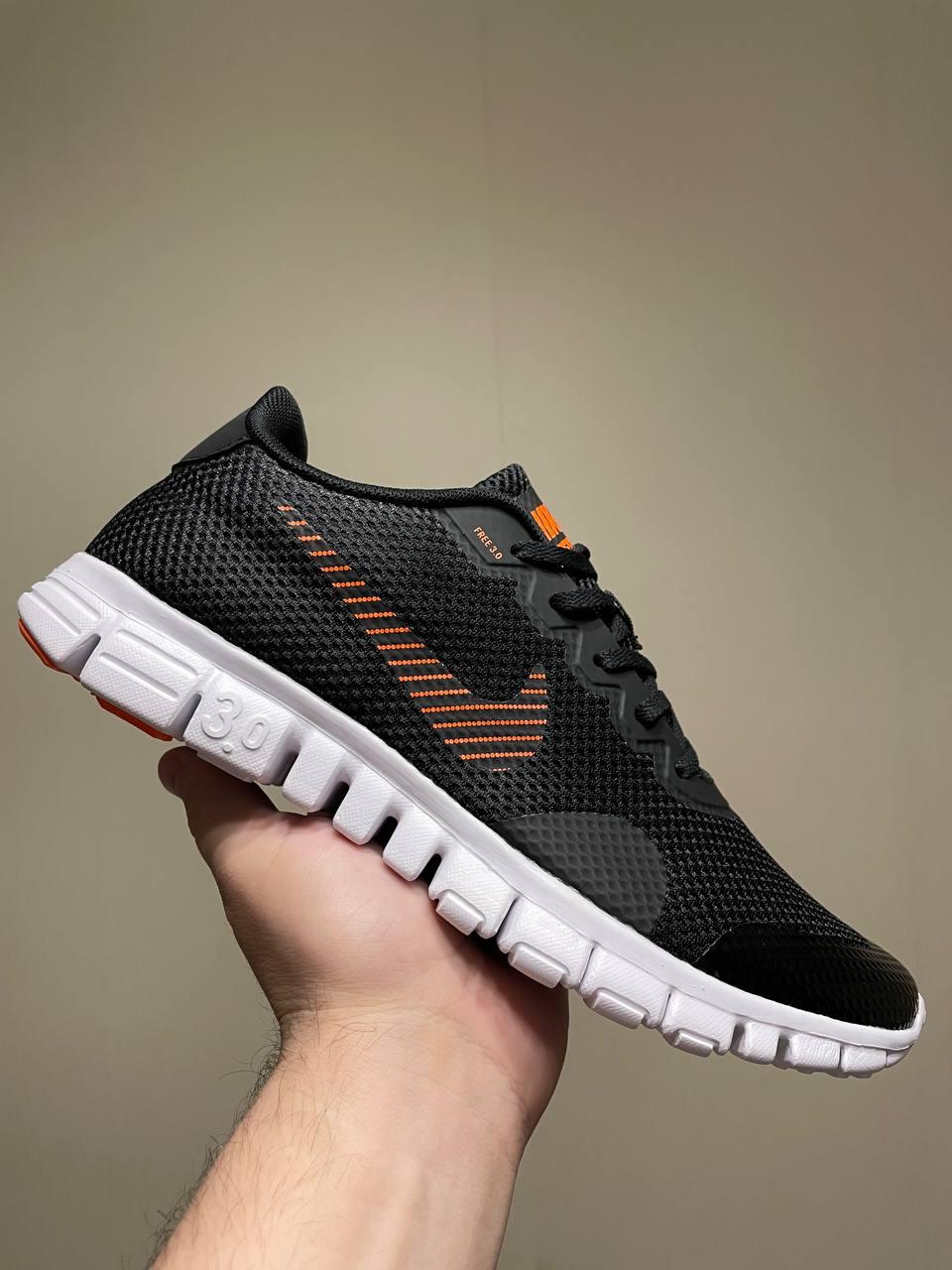 Nike Free 3.0 v3 Black Orange, фото 1
