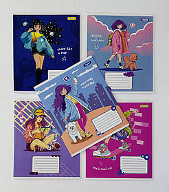 Зошит 18 аркушів У клітку Anime girl (767232) 1 вересня