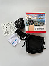 Ширококутний макрооб'єктив для телефону Apexel APL-0.45 WM, фото 3