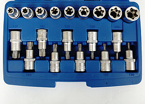 Набір торцевих головок та біт TORX 19 шт. Silver SK-019-03, фото 2