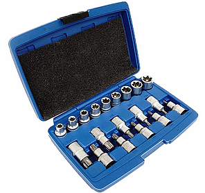 Набір торцевих головок та біт TORX 19 шт. Silver SK-019-03, фото 3