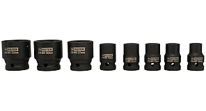 Набір ударних торцевих головок 1/2" короткі+довгі (10-36 мм) CR-MO на холдері 14 од. KILTER K04302, фото 3