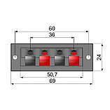 Гнізда-затискачі акустичні, на 4 контакти, фото 3