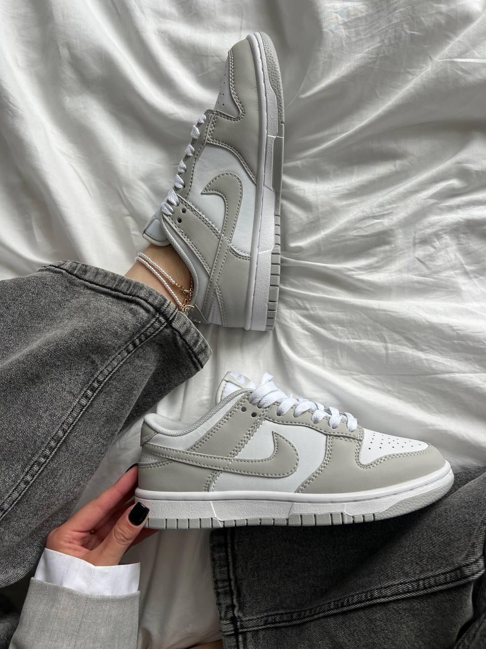 Nike SB Dunk Low White Light Grey, фото 1