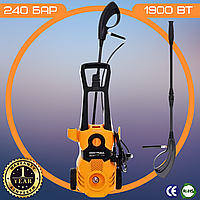 Мийка Високого Тиску до 240 Бар Kraft&Dele KD498 Автомийка до 6 л/хв. з Насадками на Коліщатках